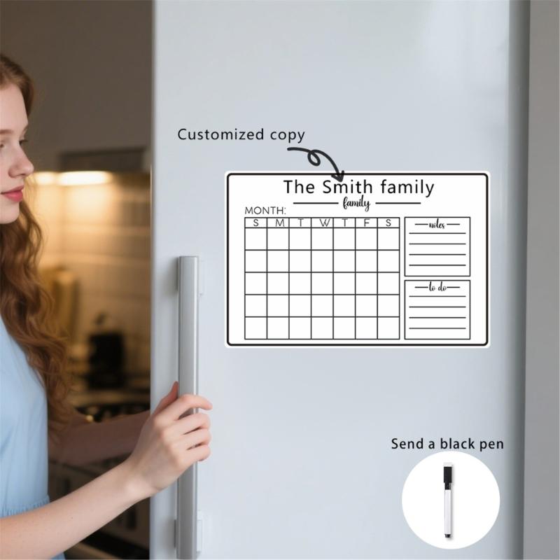 Магнитный календарь на холодильник, еженедельный/ежемесячный планер с маркером для организации кухни, холодильника, офиса, для ежедневного планирования