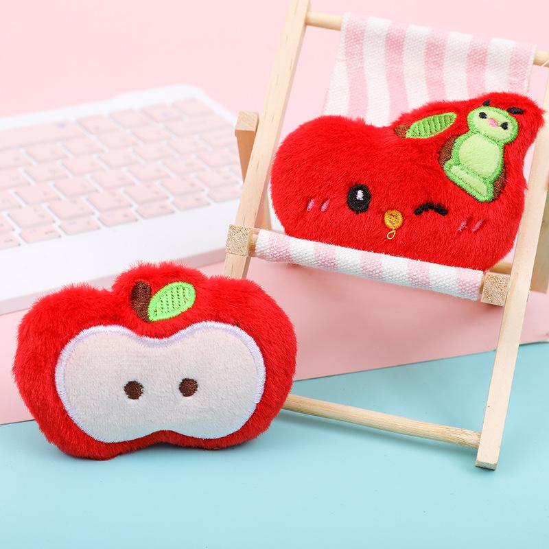 Милая плюшевая кукла-фрукт в виде яблока, мягкая игрушка, брелок, рюкзак, подвеска, сладкая сумка, подвесные украшения, автомобильные ключи, аксессуары, праздничные подарки