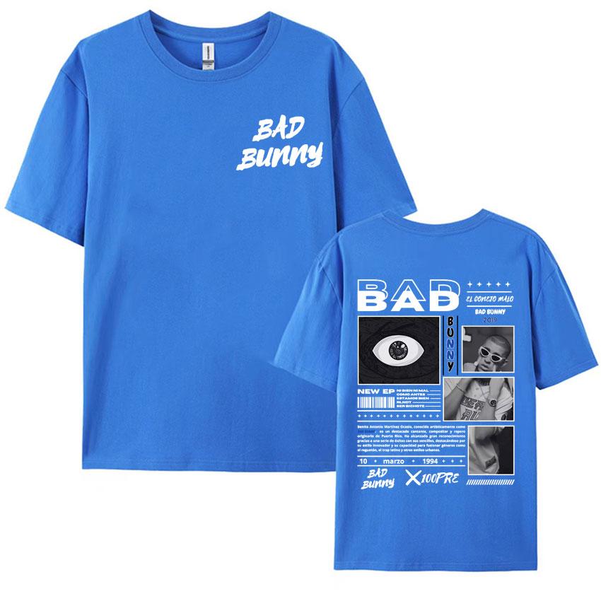 Rapper Bad Bunny Album Cover T Shirt for Men Women High Quality Casual Loose Tshirt Fashion Hip Hop Oversized Tshirt Streetwear