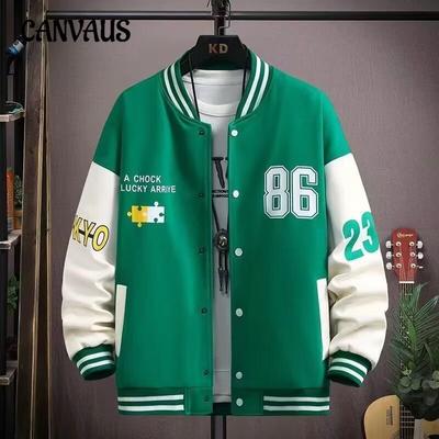 Осенняя женская бейсбольная куртка больших размеров с красочным буквенным принтом и свободным плетением