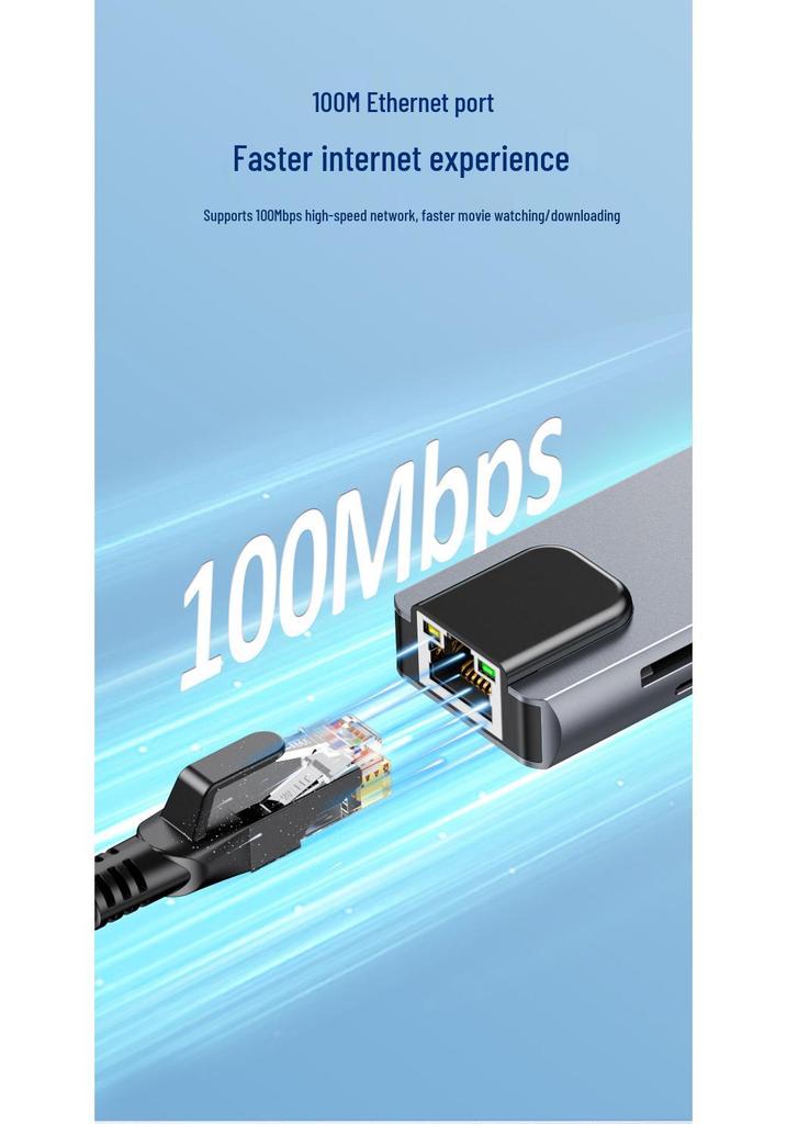 USB-док-станция: 8-в-1 HDMI, Ethernet, Многопортовый концентратор-адаптер