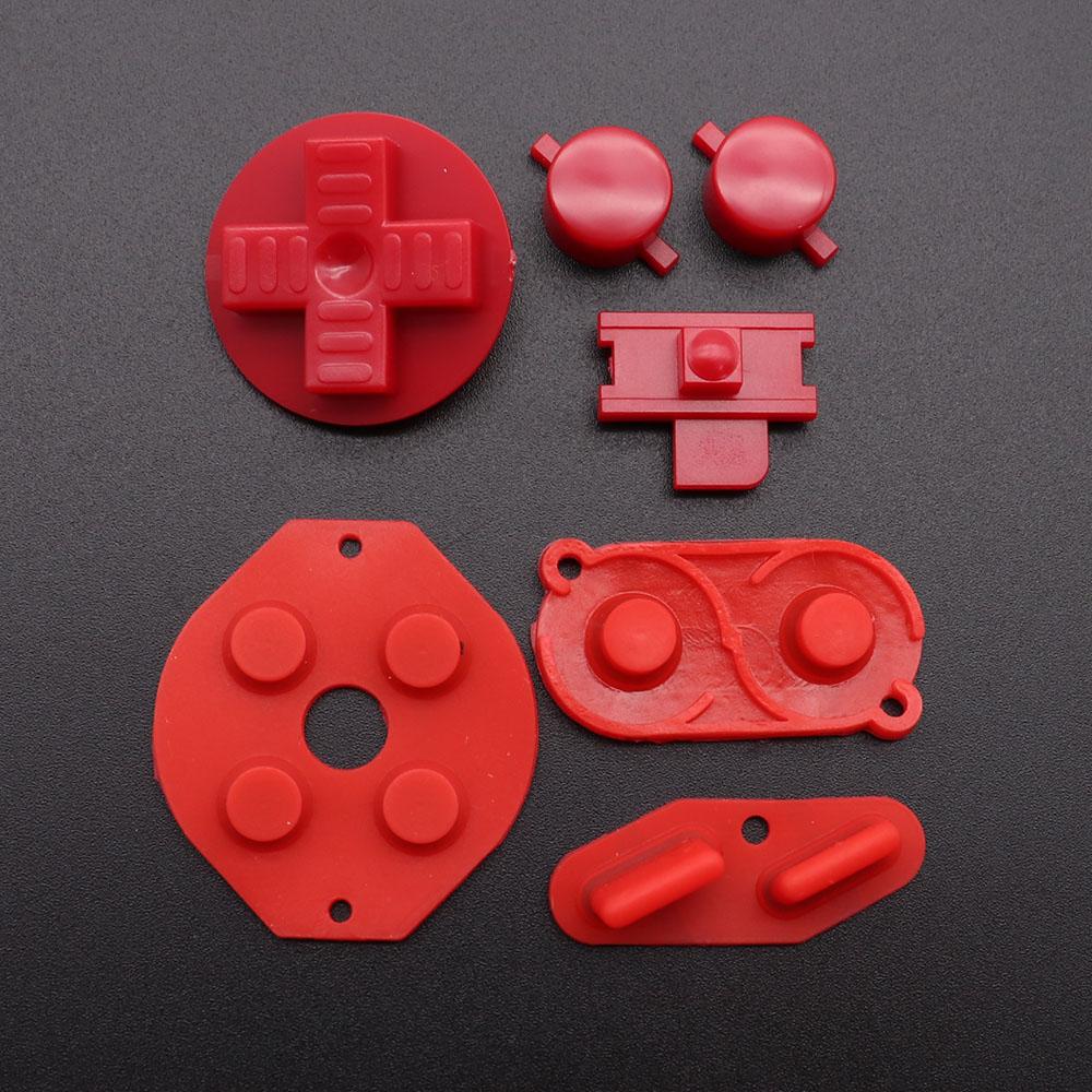 Многоцветные кнопки для Gameboy Classic GB Кнопки для GBO DMG DIY для Gameboy Кнопки AB и резиновые токопроводящие кнопки D-pad