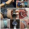 Мужской браслет 22 мм Для Armani AR2447 AR2448 AR2434 AR2432 2433 2435 Изогнутый конец Цельный браслет из нержавеющей стали Металлический ремешок для часов