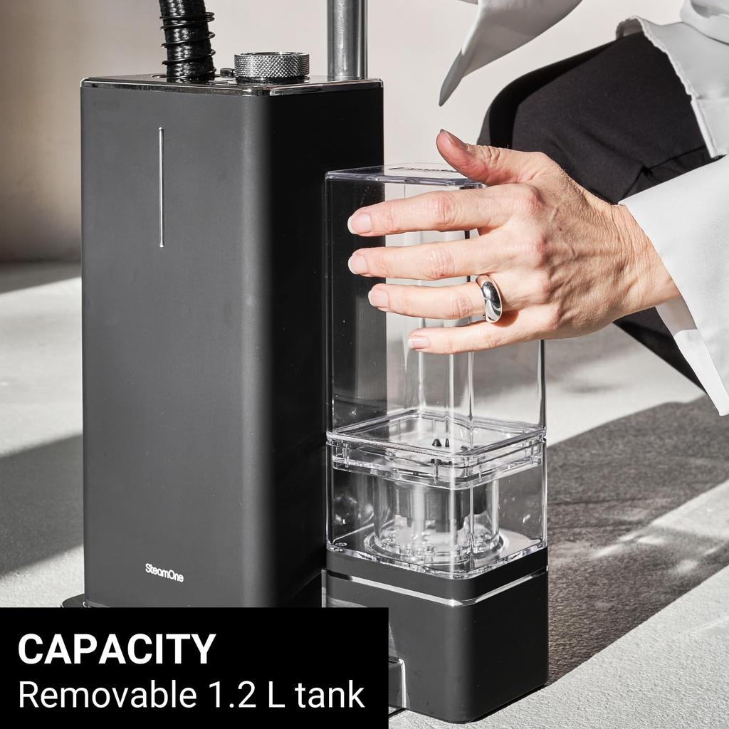 SteamOne отпариватель для одежды George Standing Мощный сценический старт-стоп Емкость стойка-стоп Уведомление черный JPES700B Steam/3 Steam/Авто и сенсор/Большой