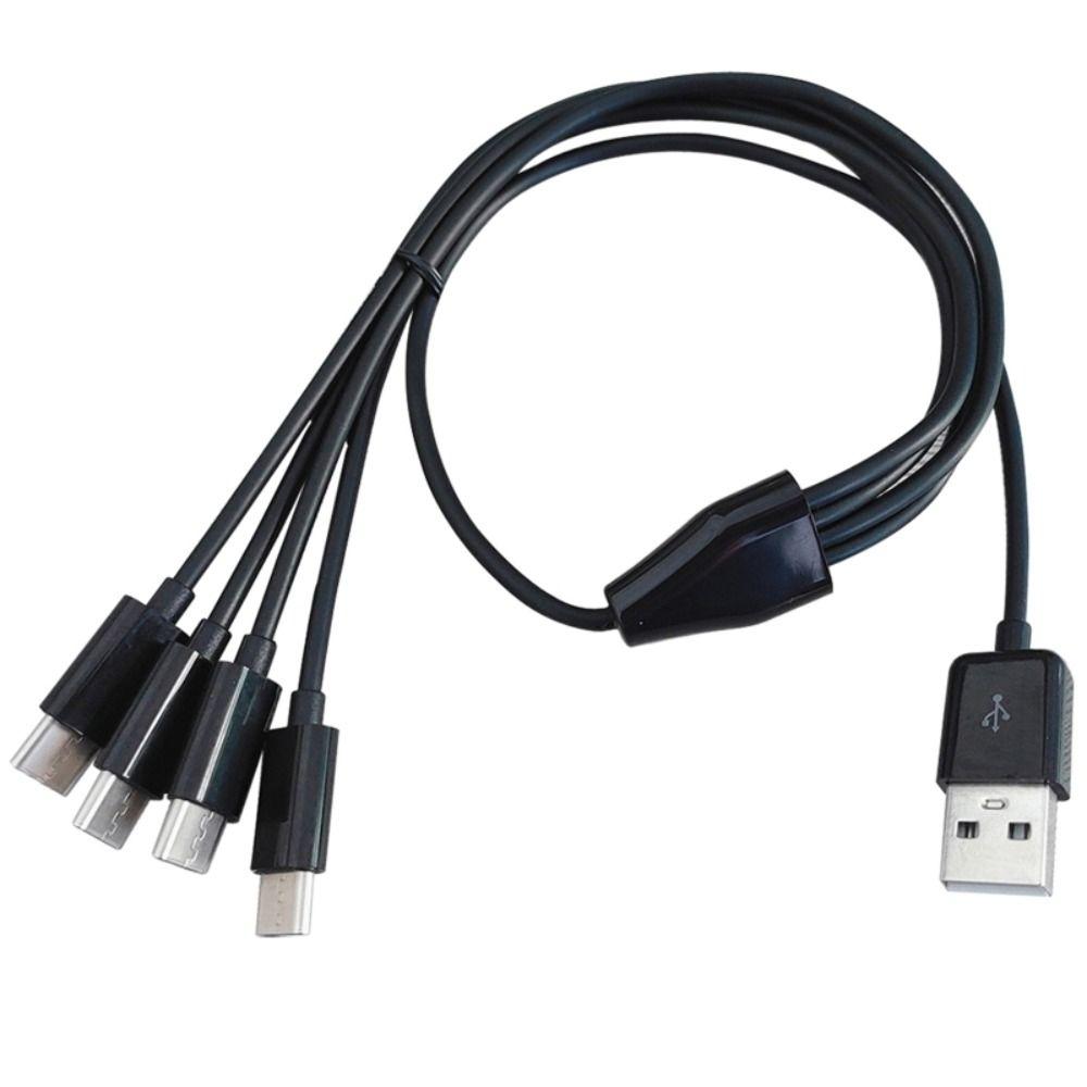 One Drag Four USB To 4 Port Type C Cable Charger Cable Type C To 4 Type C Wire Power Supply Cord