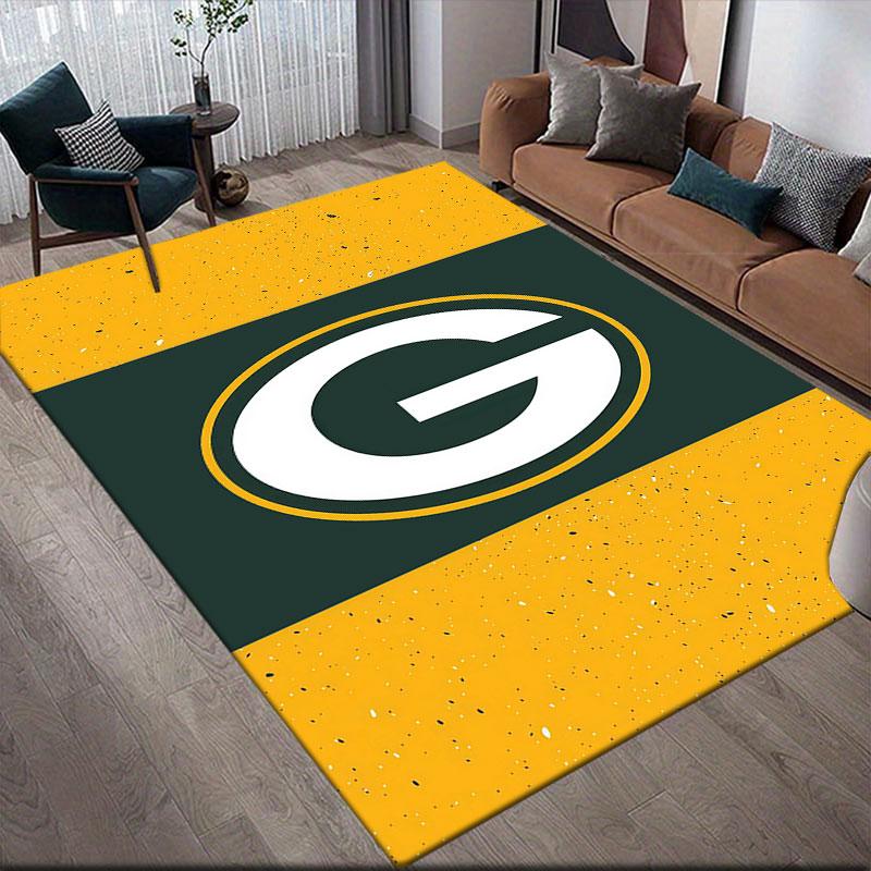 Pittsburgh Steelers Art Flannel Printed Carpet, Home Sofa Decoration for Living Room & Bedroom, Non‑Slip Play Flannel Floor Mat for Game Room