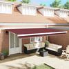 Manual Awning Burgundy Red 500x300 cm