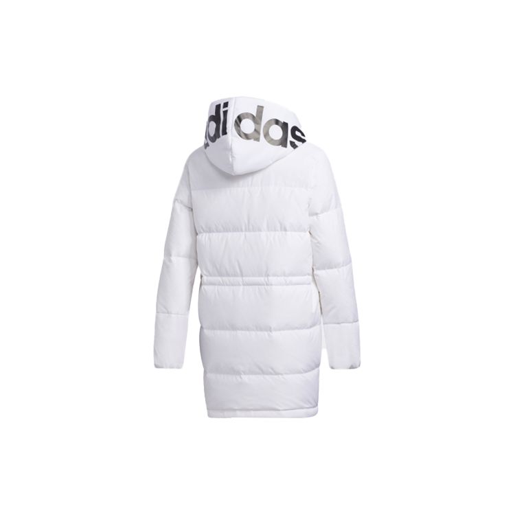 adidas Neo Large Logo Sports Mid-Light Down Jacket Women Outwear White GJ8824