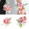 Portable Plastic Flower Accessories Unique FlowerDecoration Set For Grooms And Bridal Maids Corsage And Boutonniere