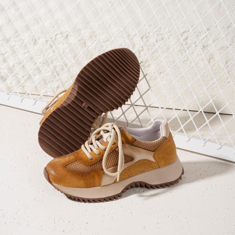 Весенняя кожаная женская удобная и универсальная модная платформа повседневная обувь женская