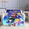 Модная плед-одеяло Mario Bros Аниме Фланелевый плед для кровати Мягкое 3D-печатное мультяшное покрывало Диван Путешествия Кемпинг Детское одеяло
