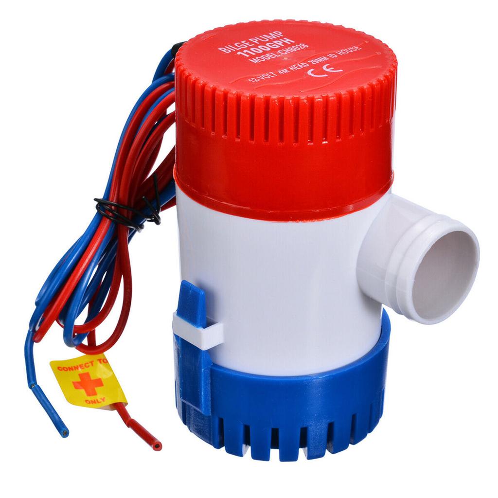 12V Электрический насос 1100GPH Морской трюмный насос Погружной лодочный водяной насос