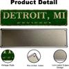 LINStore Detroit, MI City Sign Rustic Vintage Metal Art Wall Decor Office/Home/Classroom 4” X 16”