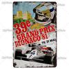 24-Stunden-Metallschild, Vintage-Plakette, Blechschild, Wanddekoration für Bar, Kneipe, Metallhandwerk, Retro-Rennwagen-Poster