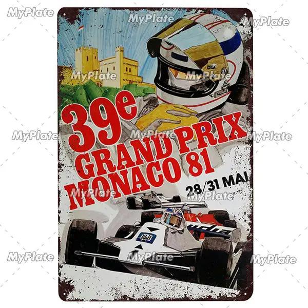 24-Stunden-Metallschild, Vintage-Plakette, Blechschild, Wanddekoration für Bar, Kneipe, Metallhandwerk, Retro-Rennwagen-Poster