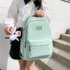 Spring New Japanese Style Simple Women Harajuku Style College Style Trendy Solid Color Ins Korean Version Student Backpack