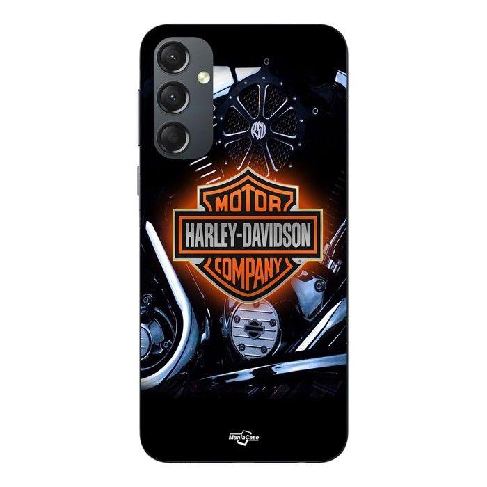 Coque de téléphone - MANIACASE - Samsung Galaxy A54 - Silicone - Noir - Harley Davidson Logo