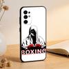 Boxing Gloves Phone Case Black Silicone Soft For Samsung S25,S24,S21,S22,S23,S30,Ultra,S20,Plus,Fe,Lite