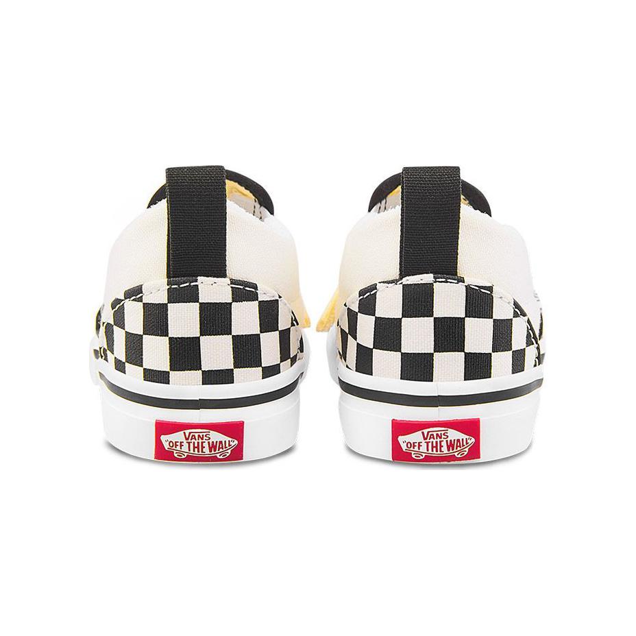 Vans Классические слипоны V TD Шахматная клетка - Черно-белые детские кроссовки VN0A34885GX