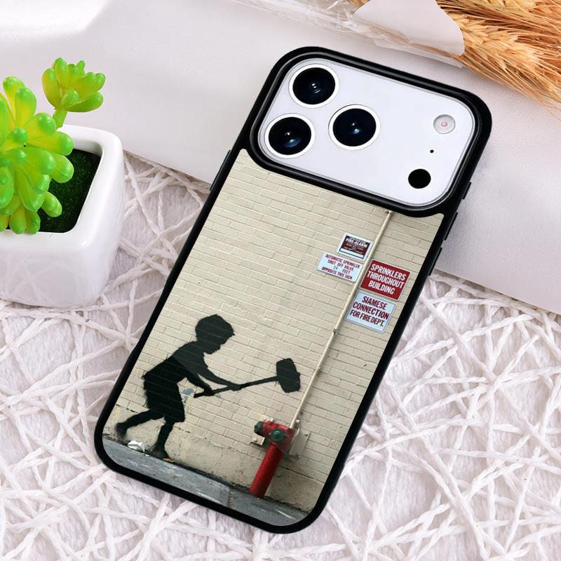 Мягкий чехол для телефона с граффити для iPhone 17 Air 16 15 11 12 14 13 Pro Max Ударопрочный чехол