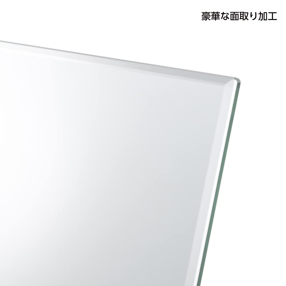 Horiuchi Kagami Kogyo Wooden Stand Mirror That Blends In with Your Living Room M Wood Grain Tabletop Makeup Birthday Gift Space, Size, Mirror, Mirror,