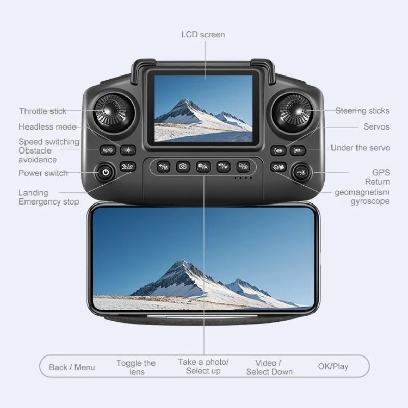 K812 MAX GPS RC Дрон с 5G WIFI Экраном 8K Профессиональная Двойная Камера Аэросъемка Бесколлекторный Световой Поток Интеллектуальное 360° Предотвращение Препятствий RC Квадрокоптер