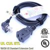 American 90° Elbow Figure-Eight SPT-2 Copper Two-Pin AC Power Cord