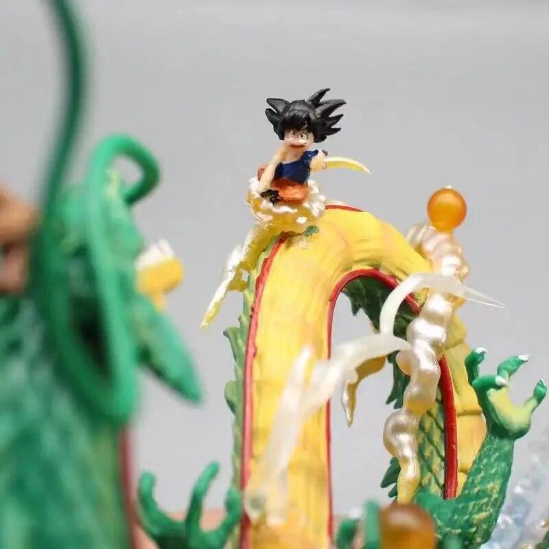 Аниме Детство Сон Гоку Шенрон Surround Rockery Фигурку Статуя из ПВХ Модель Украшения Коллекция Игрушка Подарки