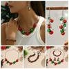 Bracelet Xmas Clavicle Chain Earrings Christmas Bell Jewelry Set Sweet   Gift