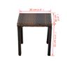 Sun Lounger Set with Table Poly Rattan Brown