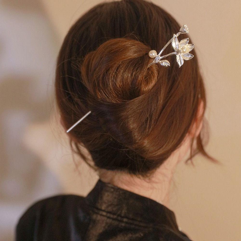 Design Tool Flower Chinese Style Headwear Hanfu Hair Sticks Metal Hairpin Ancient Style Hairpin