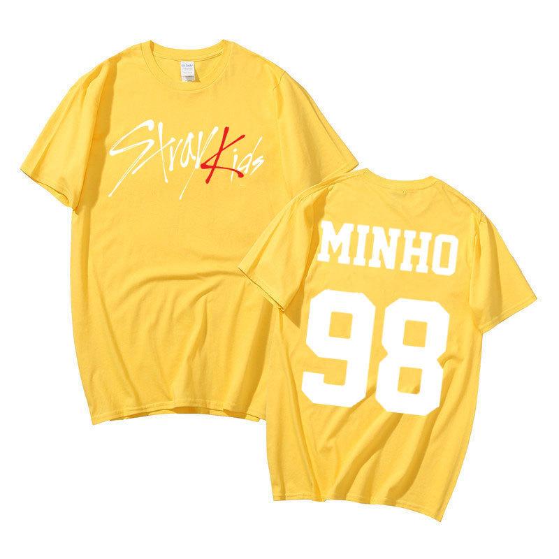 Поддержка Комбинация Straykids Окружающий Харадзюку Печатные Модные Мужские И Женские Футболки Топ Короткий Рукав