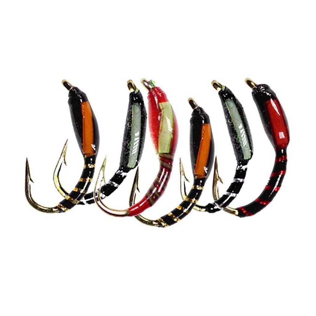 24 шт./кор. Ассорти из эпоксидной нимфы, мухи, мошки, форели, форели, наживка для ловли нахлыстом, искусственные приманки