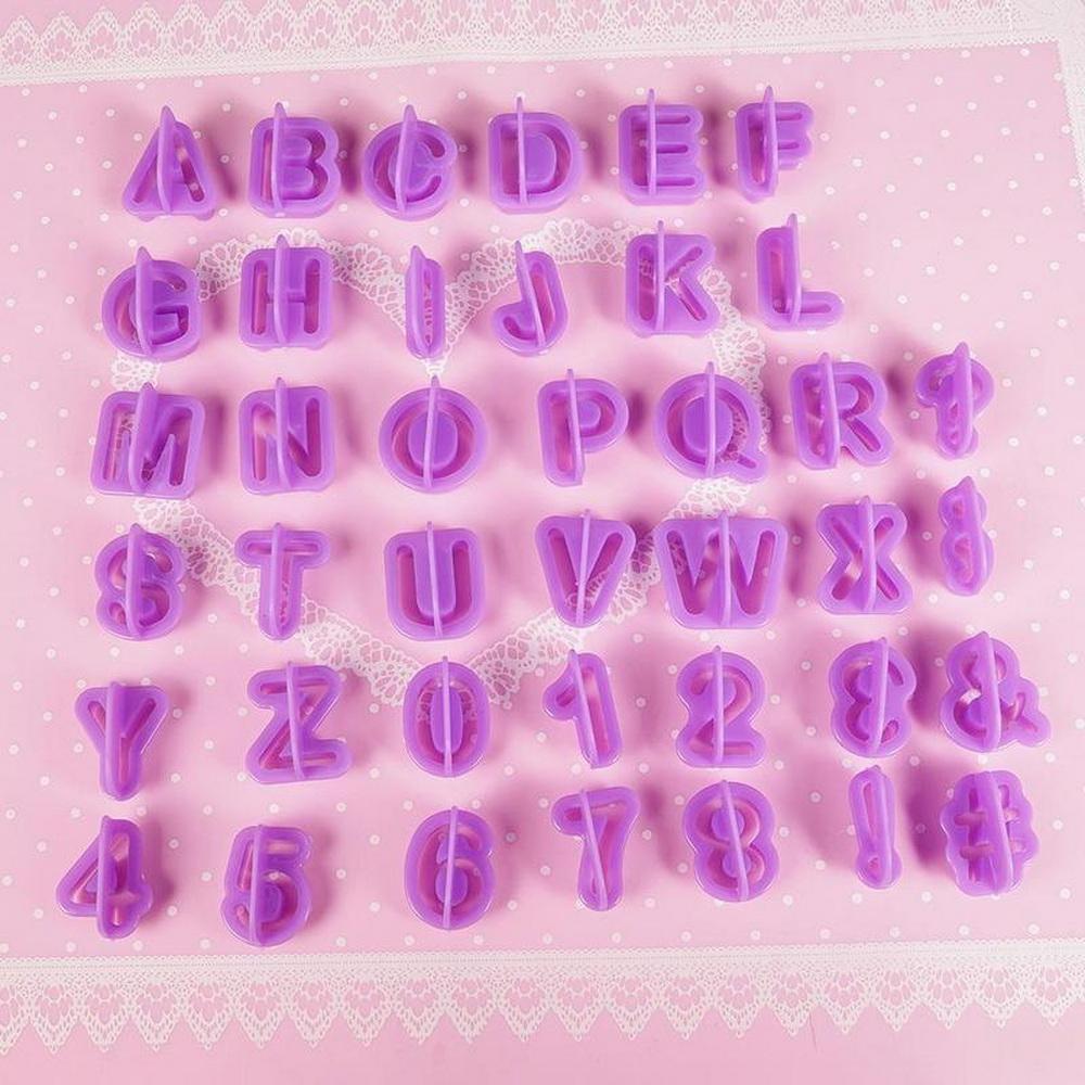 40 шт. Буквы Алфавита Цифры Персонажи для DIY Fondant Украшение для Торта Резак для Глазури Формы Формочки Инструменты для Выпечки Торта Декор