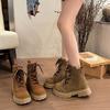 Outdoor Hollow Martin Boots Women's 2025 New Summer Breathable Explosion Small Short Boots Brown Western Cowboy Boots Women