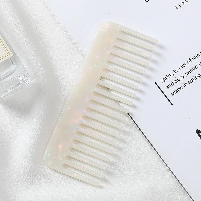 Popular Hair Combs In Europe and America, Hot-selling Acetic Acid Board Comb Anti-static Marble Pattern Hair Comb