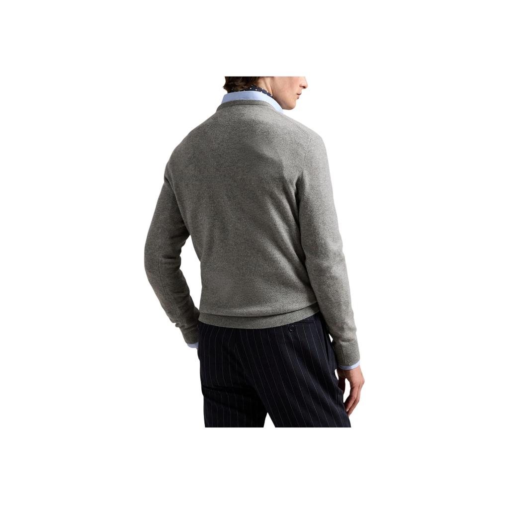 Polo Ralph Lauren FW25 Свитер мужской с круглым вырезом, рубчатый, с вышитым логотипом 710974148-002