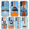 Чехол для телефона Star G-Gulf Racing Car Super для Samsung Galaxy S25 S24 S23 S22 S21 S20 Plus Ultra Note20 Мягкий Черный