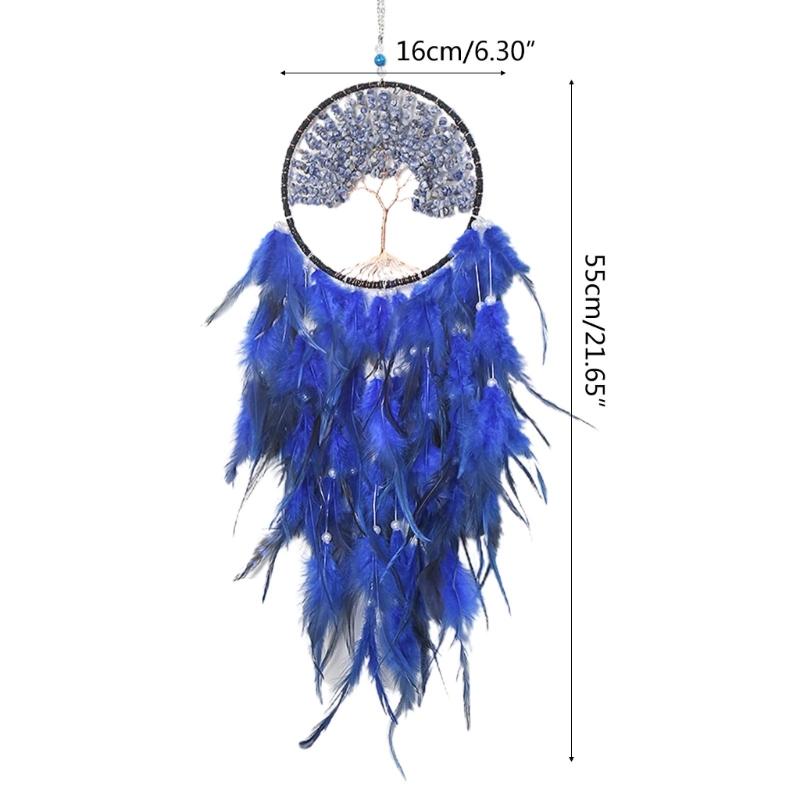 Wall Hanging Dreamcatcher Tree of Life Feather Pendant Ornament Dream Catchers Home Decorations Wind Chimes Car Ornament