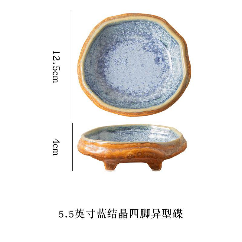 European Ceramic Salad Dessert Bowl Kitchen Shaped Cold Dish Snack Plate Dipping Saucer Candy Nuts Storage Tray Vintage Cutlery