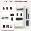 USB C 1/2 шт. Картридер 3 в 1 для iPhone 15 Pro iPad Mac Android, SD TF Micro SD USB флэш-накопитель адаптер OTG передача данных