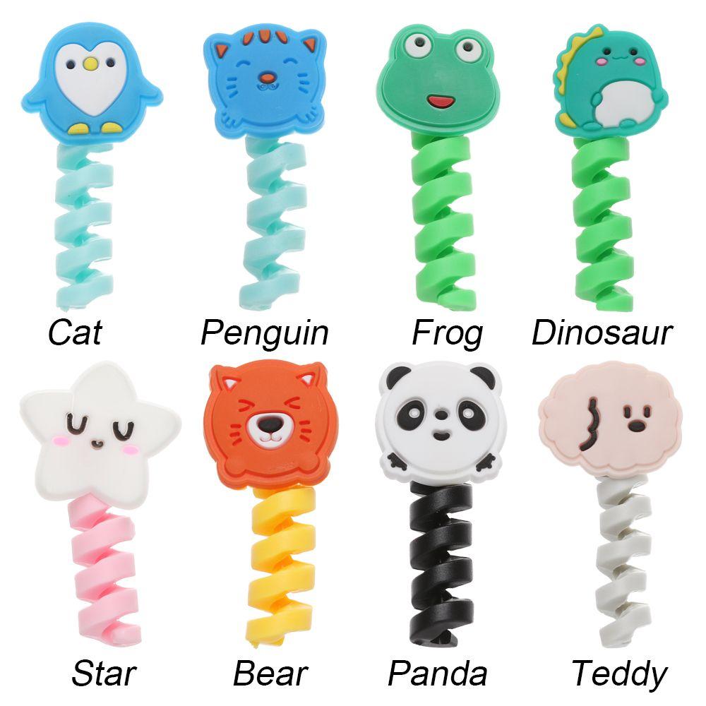 Мультяшный USB органайзер для кабеля, защитная трубка, протектор для кабеля передачи данных, защита шнура, защита провода, накладка для зарядного кабеля