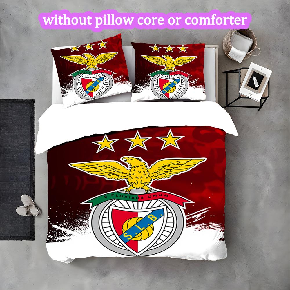 3pcs Duvet Cover Set, SL Benfica Digital Print Bedding Set, Soft Comfortable Bedclothes For Bedroom, Guest Room