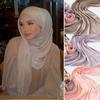 66*180cm Chiffon Hijabs Luxury Long Shawl Turban New Shimmer Bright Silk Scarf