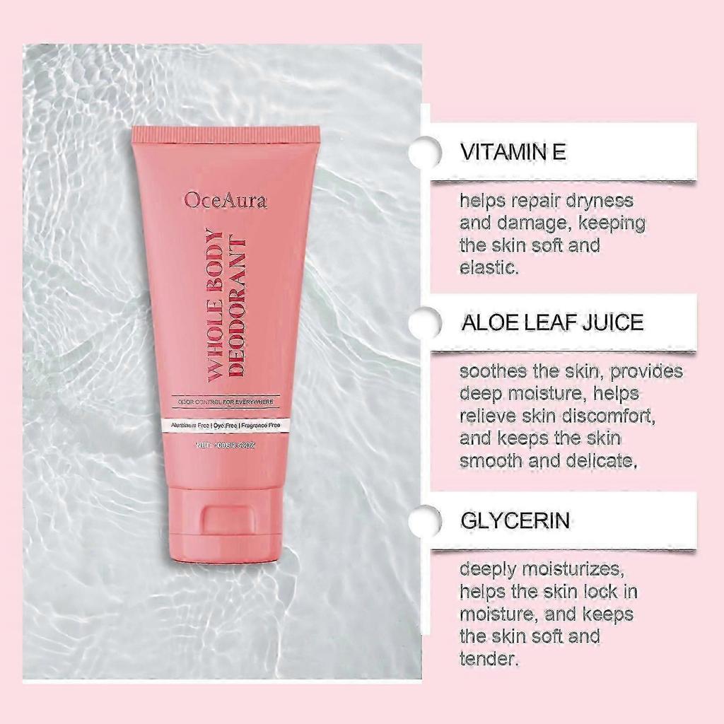 Whole Body Deodorant Cream for Women, Aluminum Free Deodorant for All Skin Types