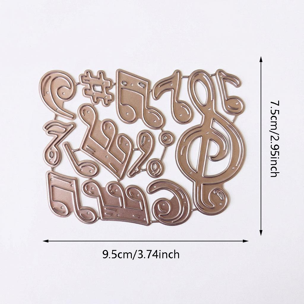 Musical Notes Dies Cuts for Card Making,Cutting Dies, Metal Die Cutting Mold, Scrapbooking Dies, DIY Etched Embossing Stencil for Craft