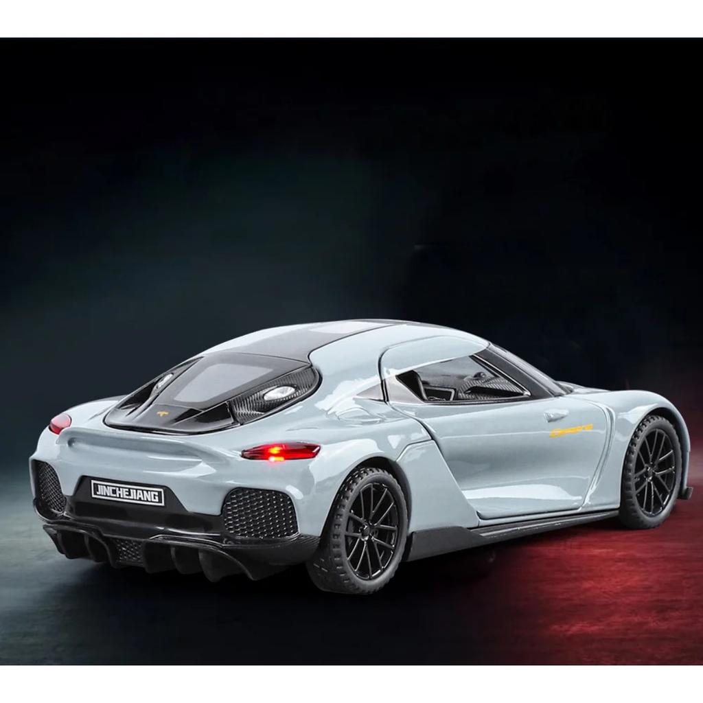 Модель суперкара Koenigsegg Gemini Gt из сплава в масштабе 1/32, Модель-симуляция транспортного средства, Коллекция со звуком и светом, Детская игрушка, Подарки