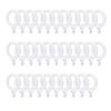 32 шт. Пластиковые люверсы для штор, наноразмерные, бесшумные, скользящие, римские кольца, внутренний диаметр 30/42 мм, люверсы для штор