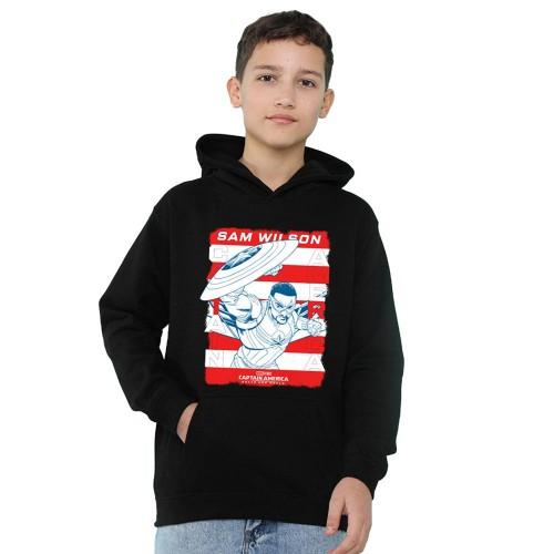 Captain America: Brave New World Childrens/Kids Sam Wilson American Flag Pull Over Hoodie