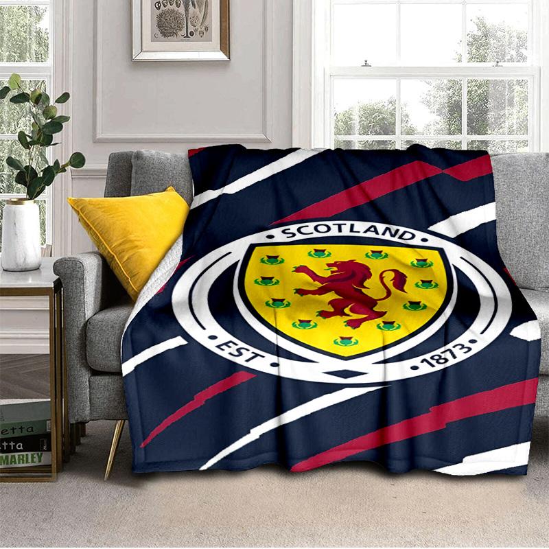 Scotland's Lion Rampant Emblem Blanket Suitable for Sofas, Beds, Offices, And Camping - Perfect Gift for Halloween Christmas